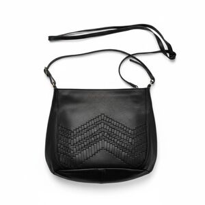 Day & Mood Anthropologie Peony Crossbody Woven Leather Bag